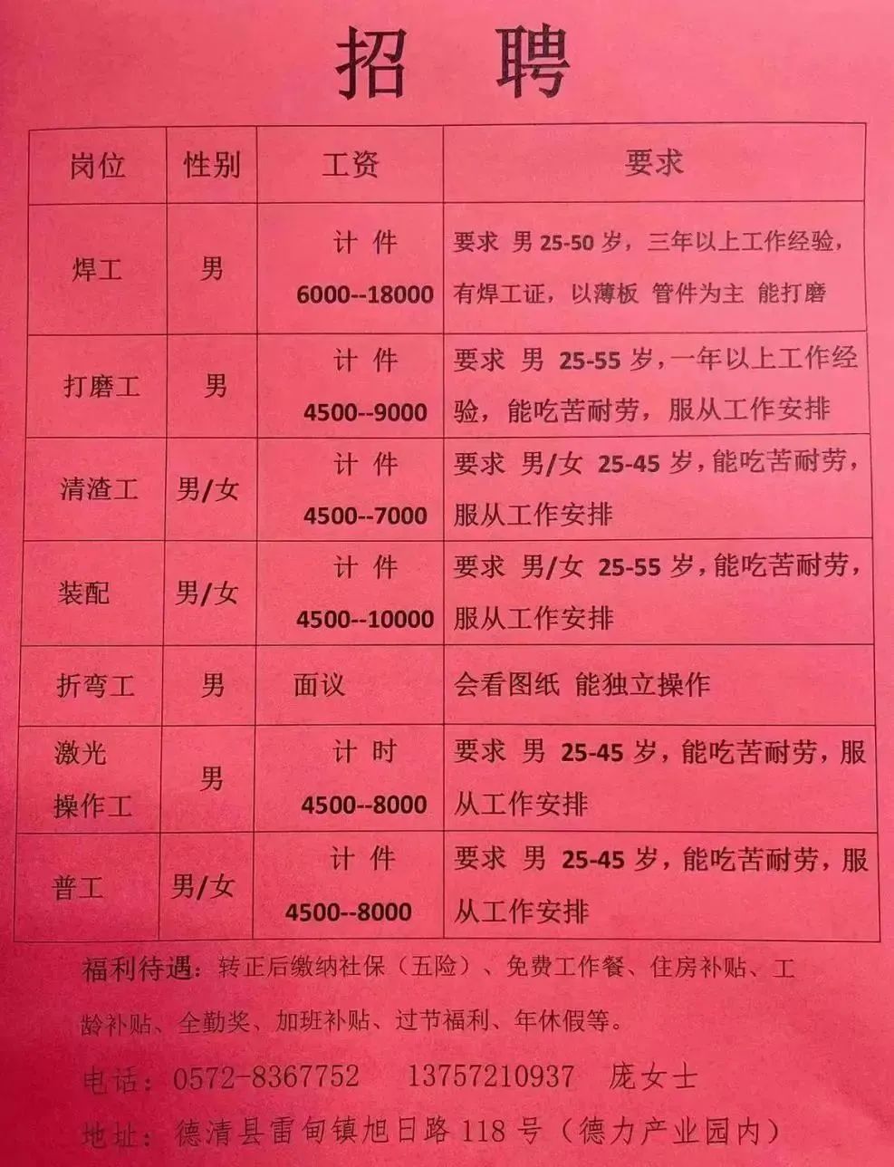 洛社最新招聘信息汇总查询